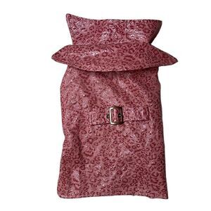 Dicken’s Closet Pink Leopard Print Jacket. No size tag. (See measurements).